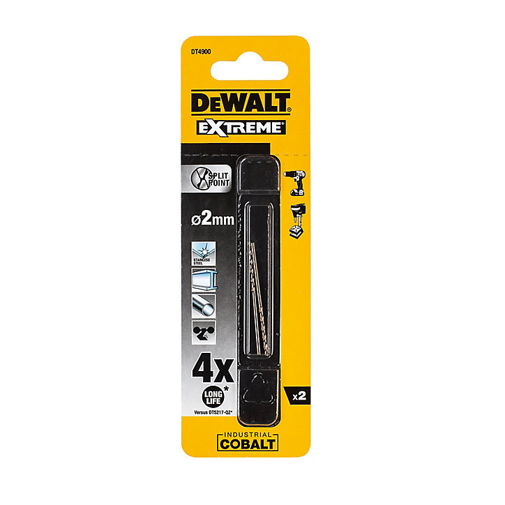 Foret métal 2 mm DeWalt Extreme, 2 pièces
