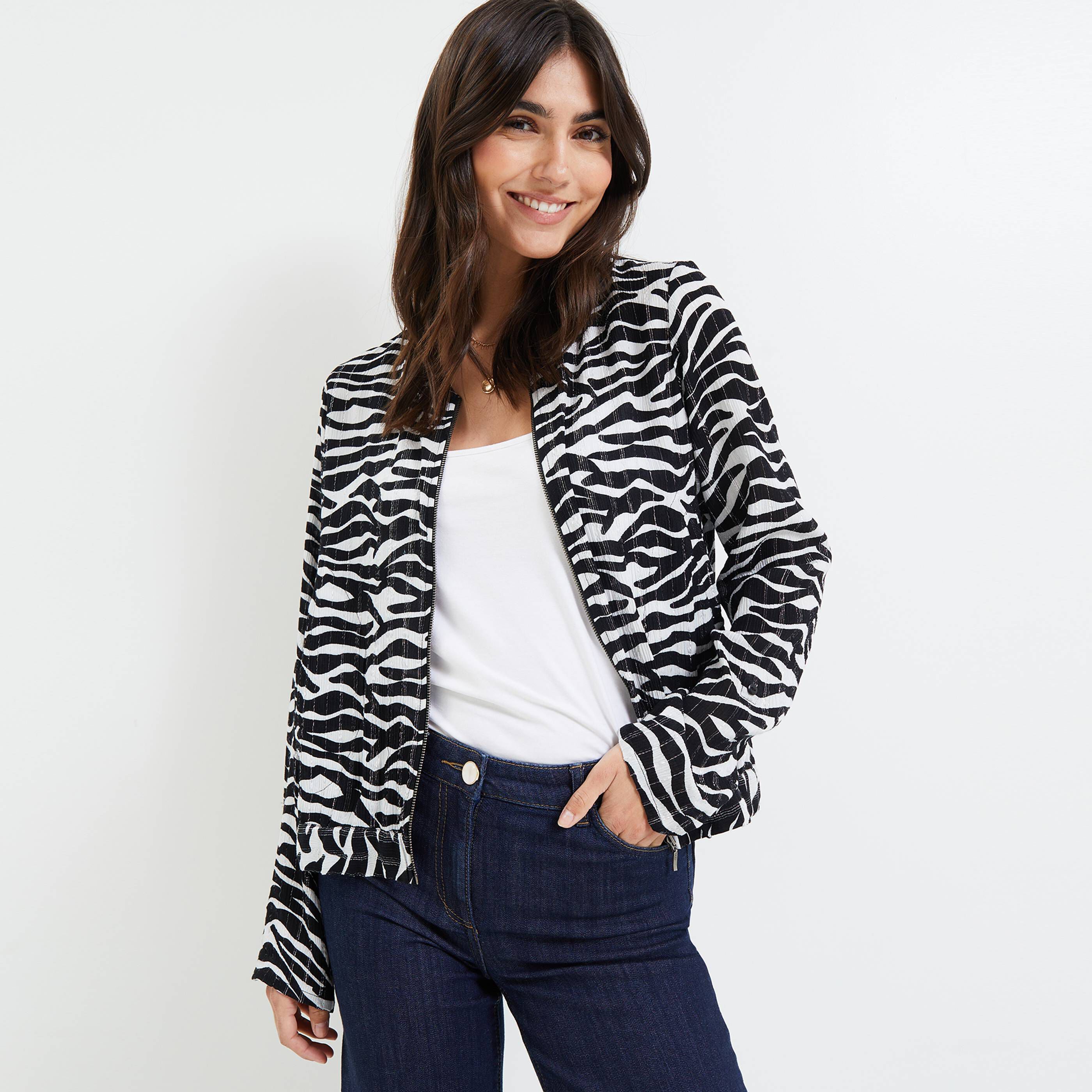 Bomber imprimé femme - NOIR