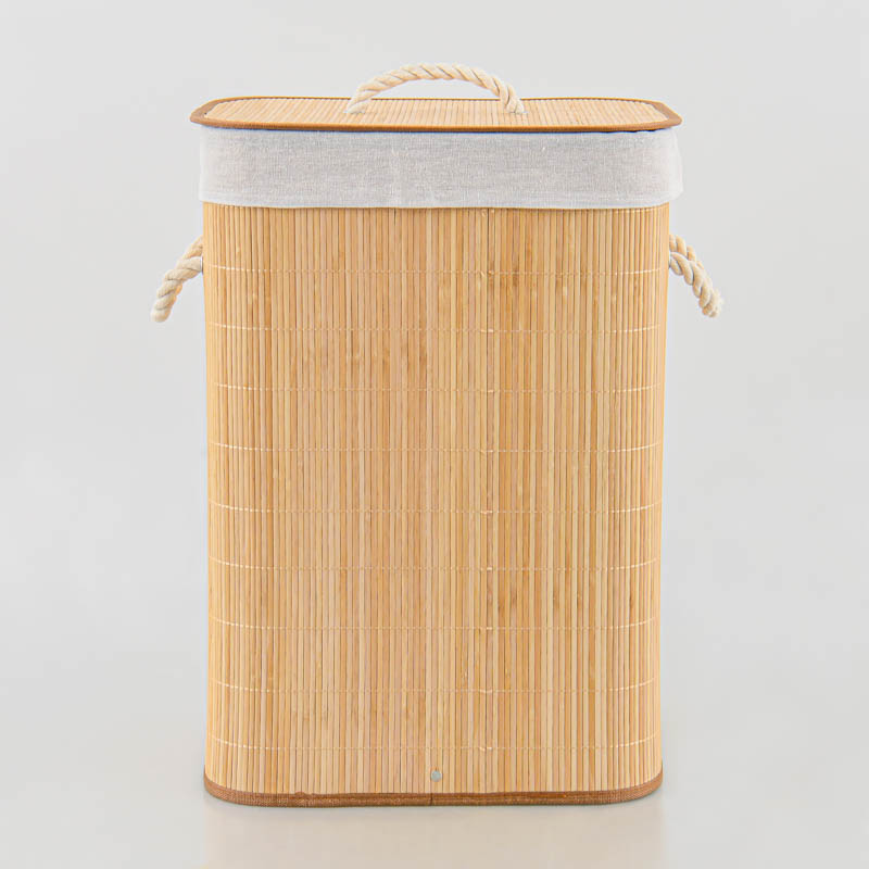 Panier à linge pliable en bambou
