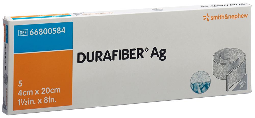 DURAFIBER Wundauflage 4x20cm steril 5 Stk