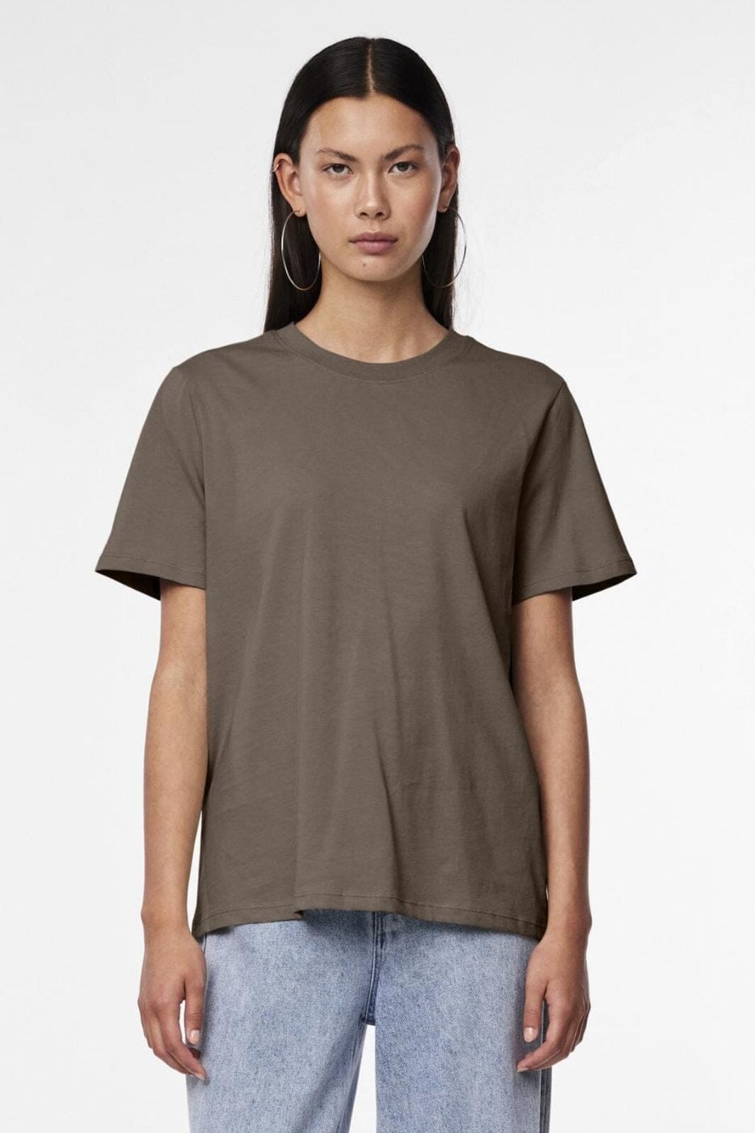 Pieces Pcria Ss Solid Tee 4551300 morel