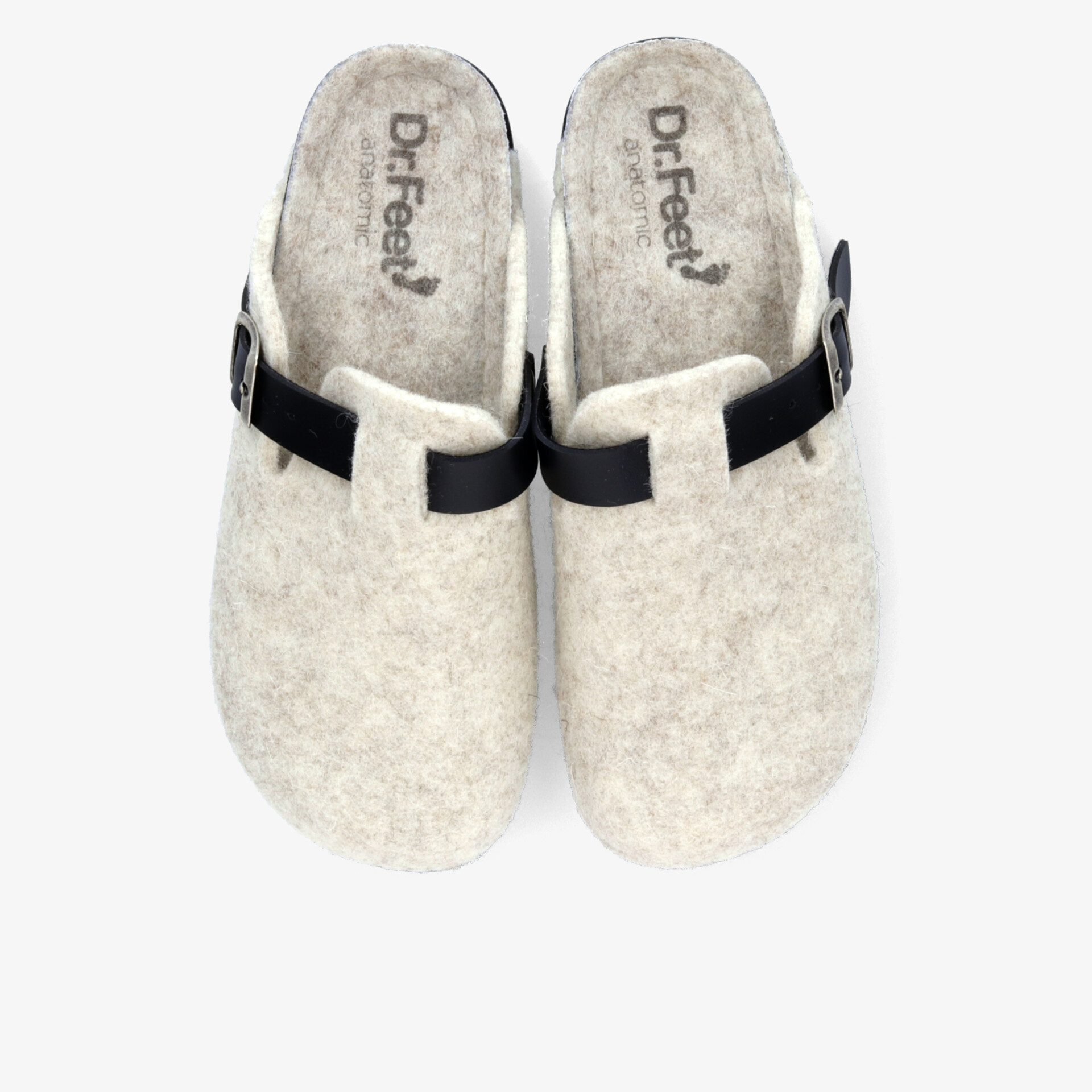 Dr. Feet Damen Hausschuhe grau