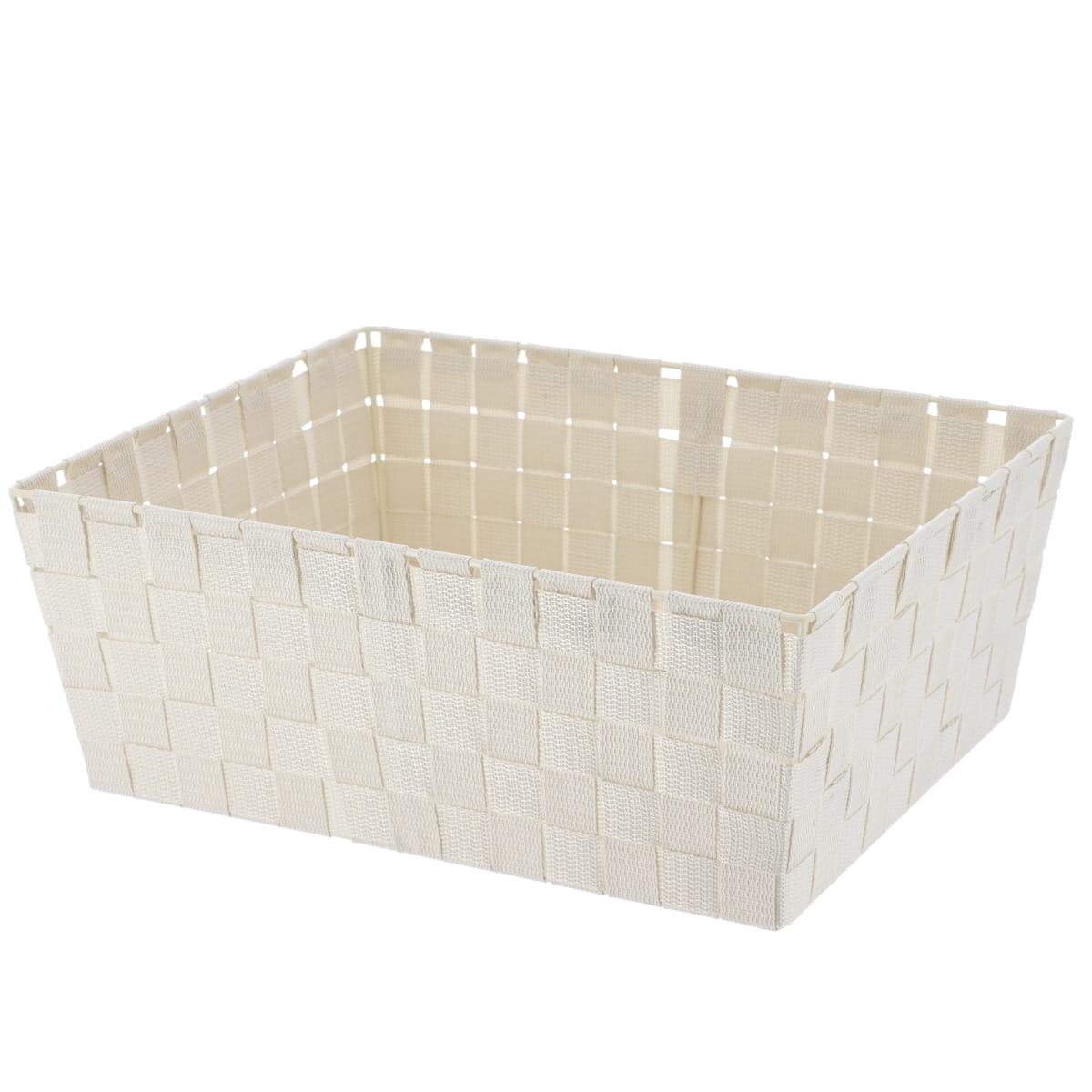 PANIERE DRESSING POLYESTER 31.5X39X15CM IVOIRE