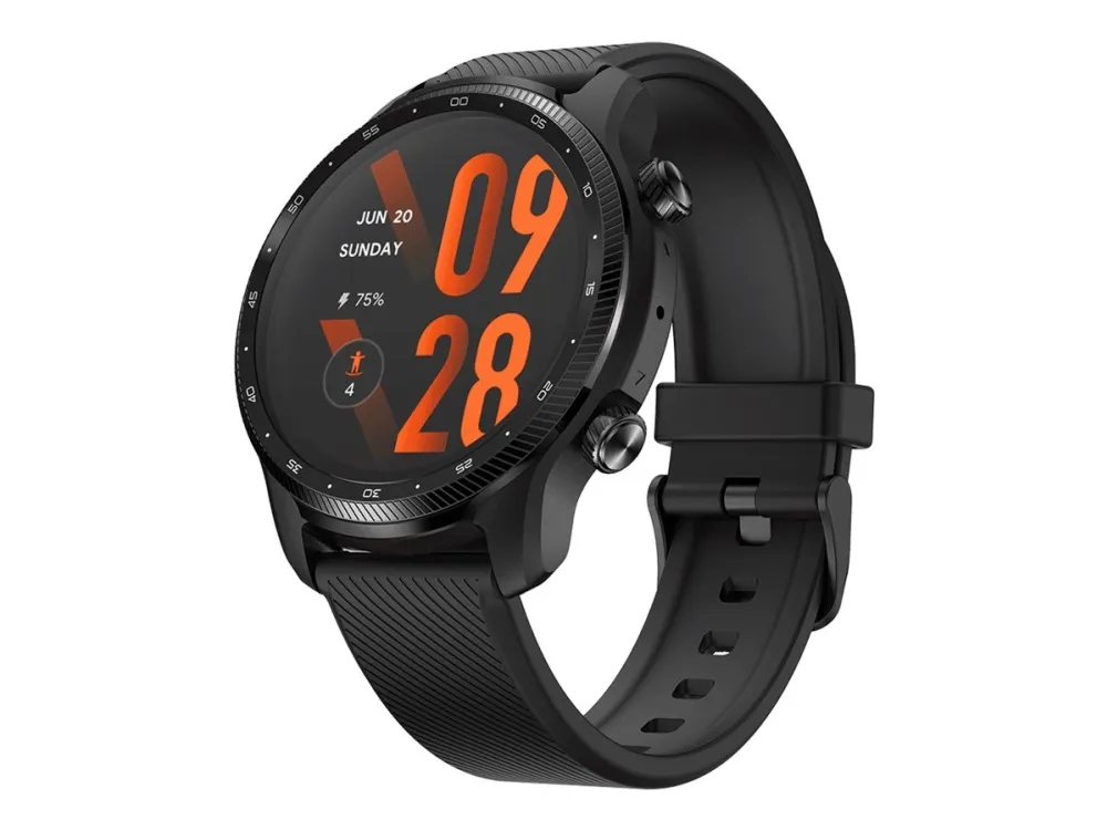 Mobvoi TicWatch Pro 3 Ultra - 47 mm - skyggesort - smart ur med bånd - fluororubber - display 1.4