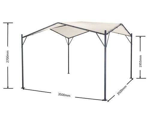 Gazebo Garden Place Kalea 350x350x270 cm polyester wit