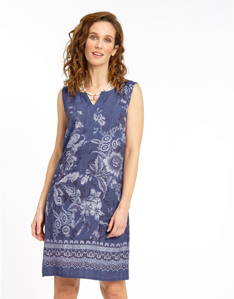 Robe bleue légère imprimé
