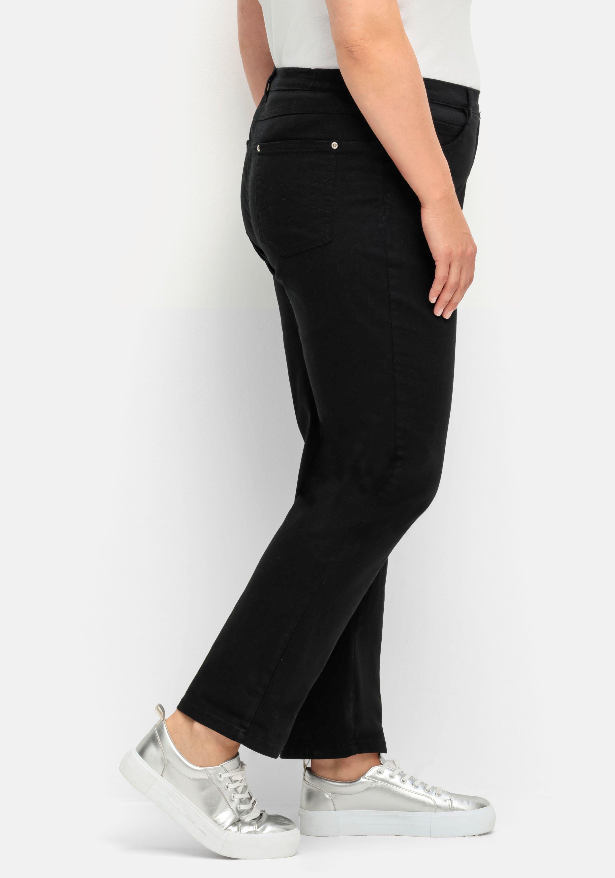 Gerade Stretch-Jeans mit Komfortbund
