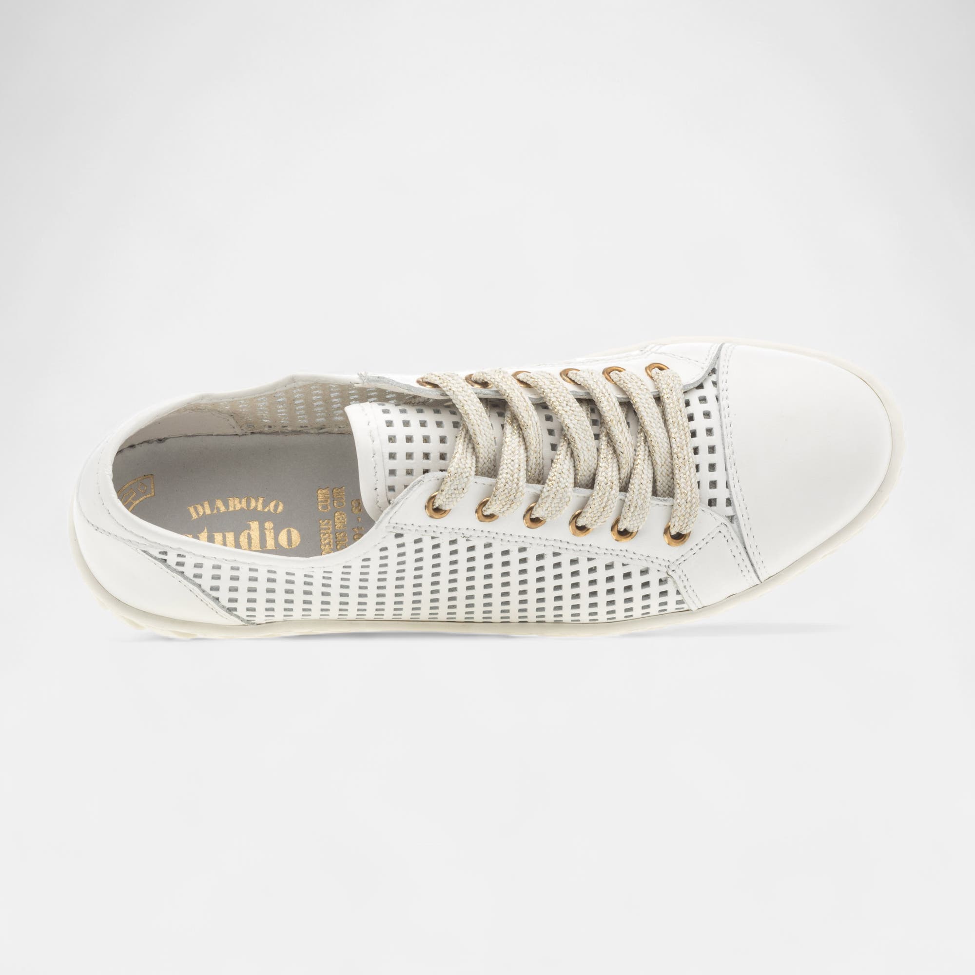 Baskets basses Femme en cuir blanc