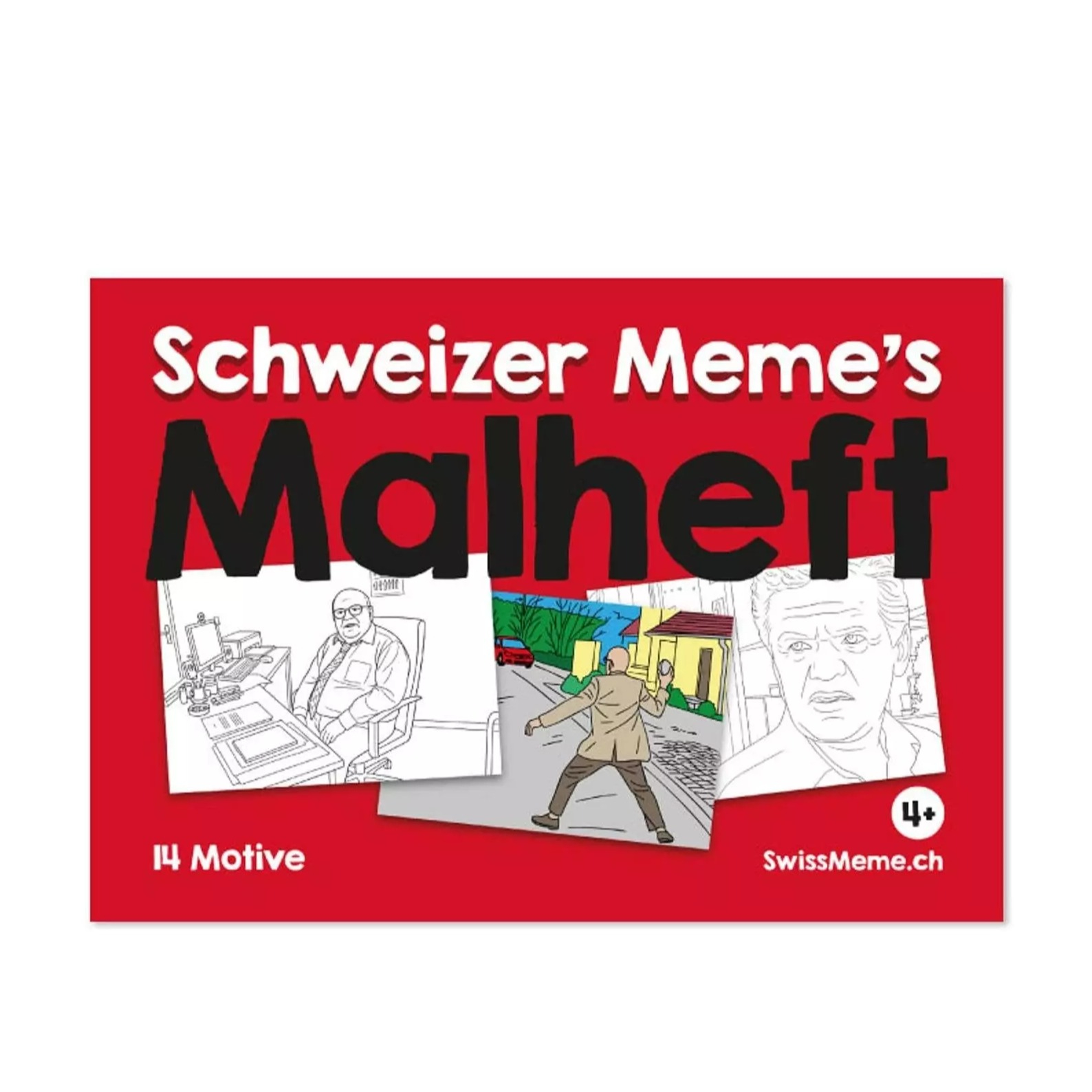 (21x15cm) Lustiges Malheft 20 Seiten Ausmal Zeichen Buch für Erwachsene (215.00) - Schweizer Meme's