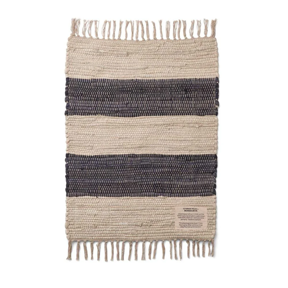 Bongusta  Chindi Small måtte, grå/beige - 45x60 cm.