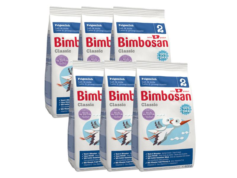 Bimbosan Folgemilch Classic 2 Auffüllpack 6x 400 g Erstklassige Folgemilch Nachfüllung