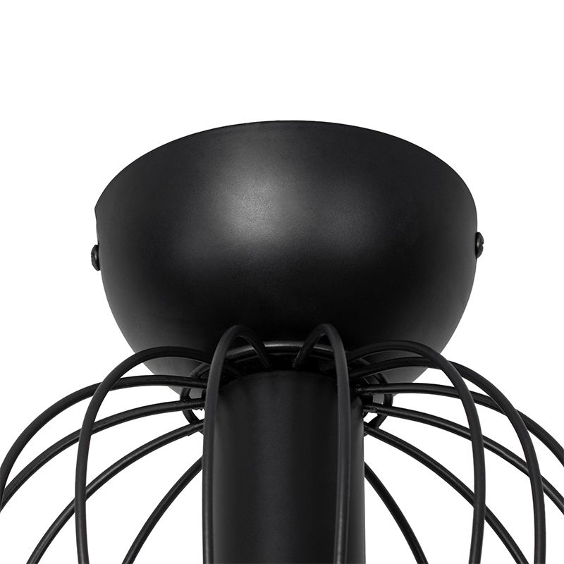 Moderne plafondlamp zwart draad - Palica