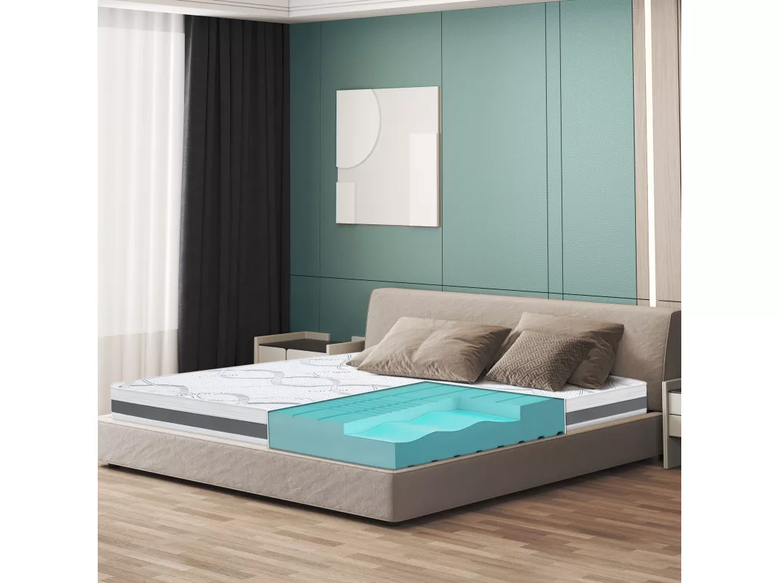 Matelas Double 140x190 à mémoire de forme | Premium Quality | Hauteur 16 cm | Made in Italy