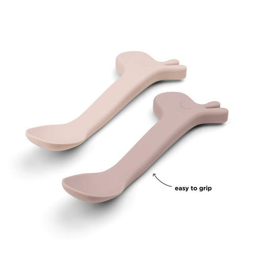 Lot de 2 Cuillères Silicone LALEE Rose - DONE BY DEER