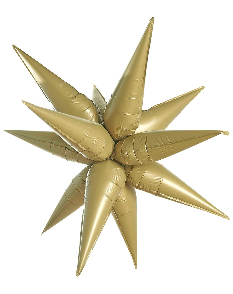 Folienballon 3D STERN GROSS in gold
