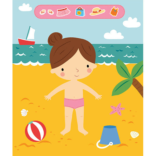 Uitgeverij deltas kleur- en stickerboek aankleedpoppen