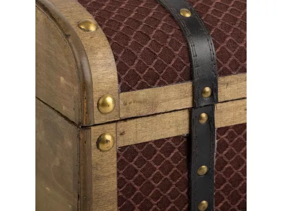 Coffre en bois marron 35x21x19h