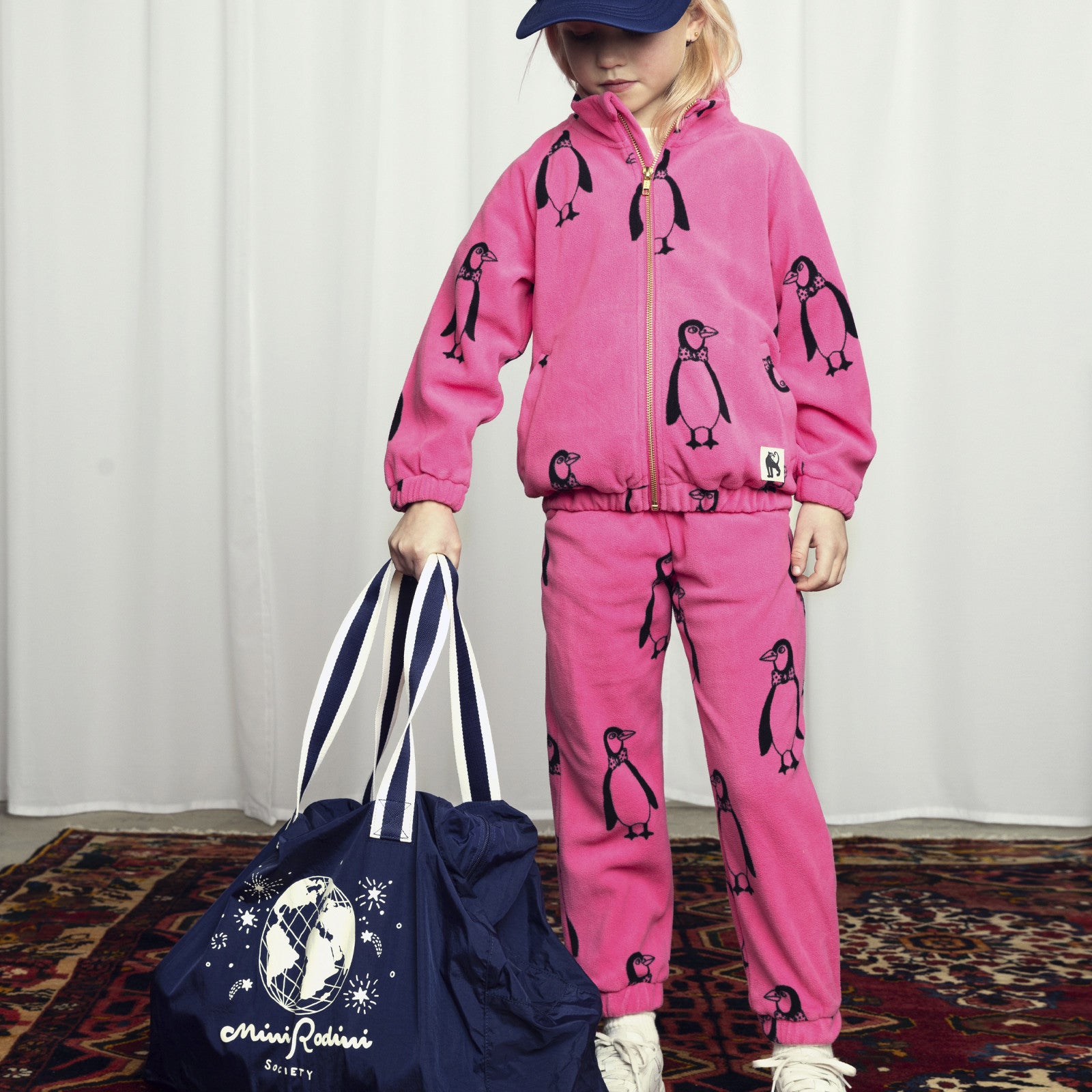 Fleecehose Penguin Pink