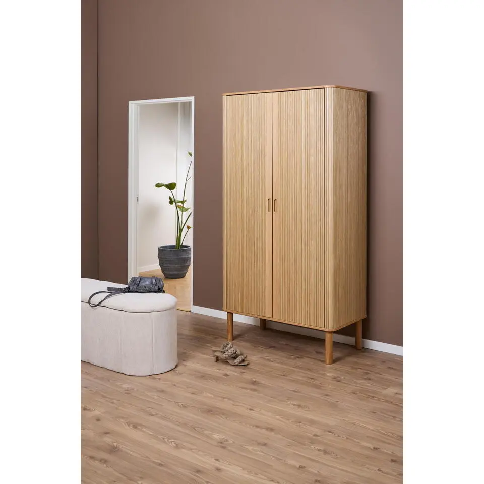 Kledingkast Naturel Eiken Fineer - 100x55x200cm - Rustam