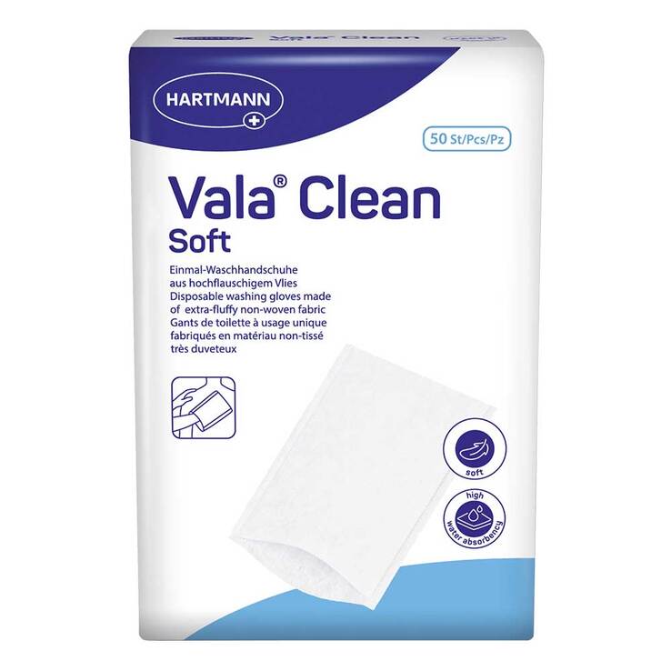 Vala®Clean soft Einmal-Waschhandschuhe, 50 St