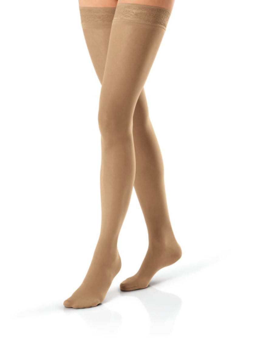 JOBST UltraSheer klasse 1 lårstrømpe beige S 1 par