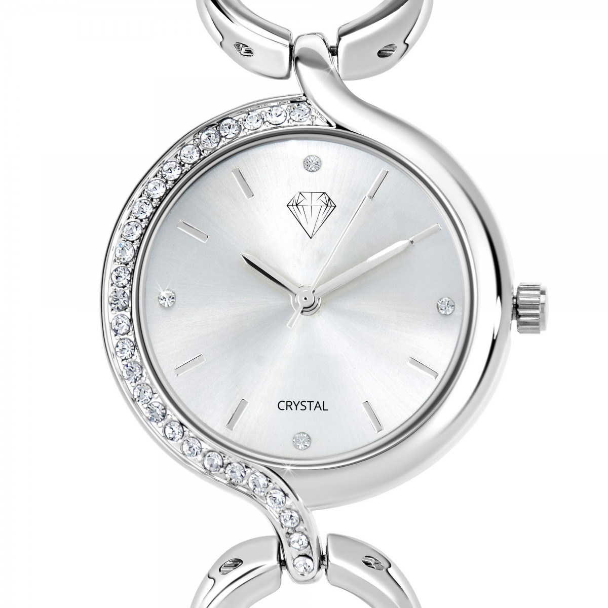 Montre Maeva argentée SC Crystal ornée de Cristaux scintillants