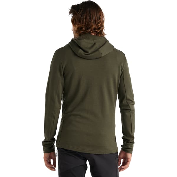 Veste polaire randonnée ICEBREAKER QUANTUM III LS ZIP HOODIE LODEN