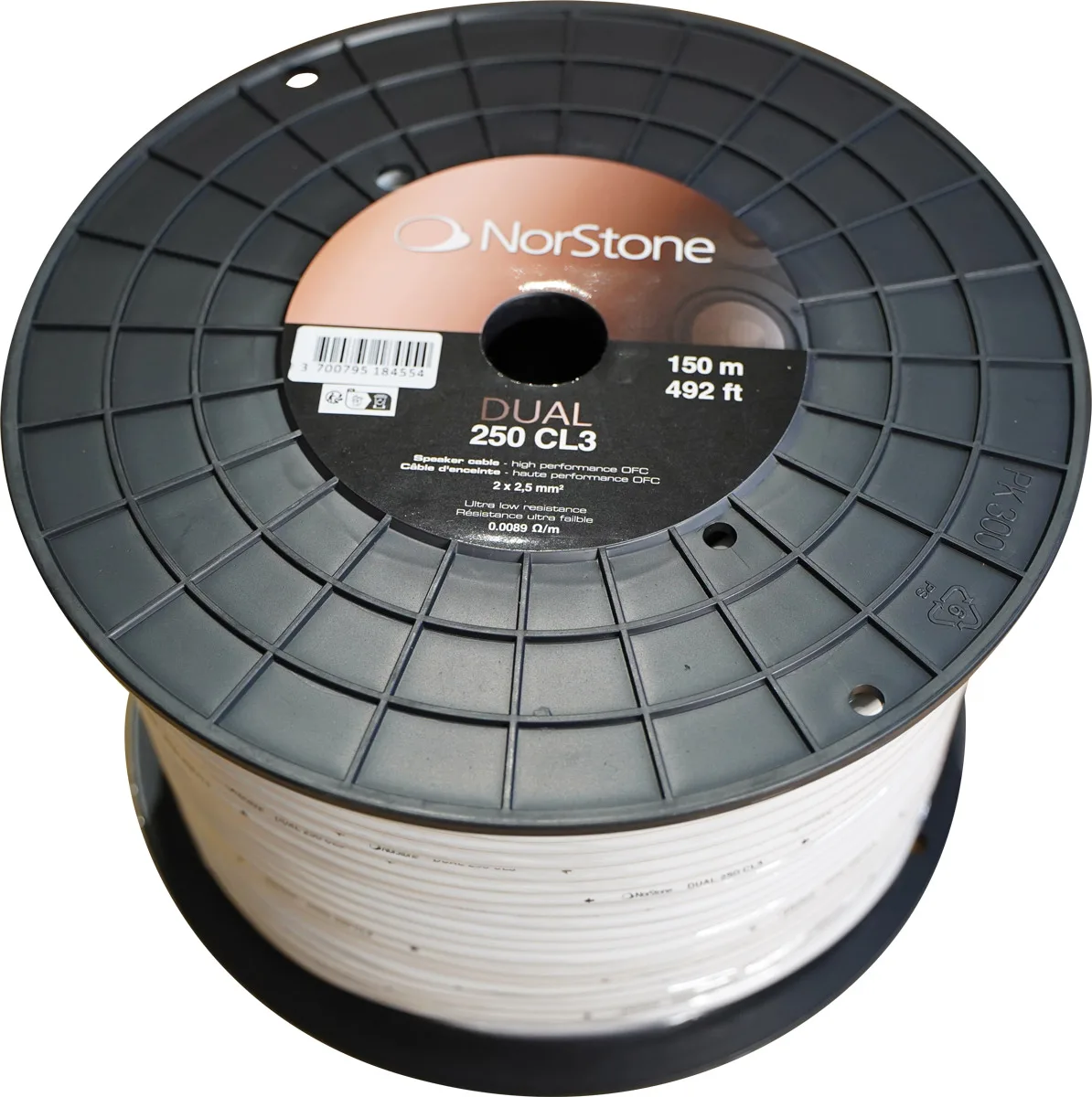 NorStone Dual 250 CL3 (150 m) Câbles d'enceintes en bobine