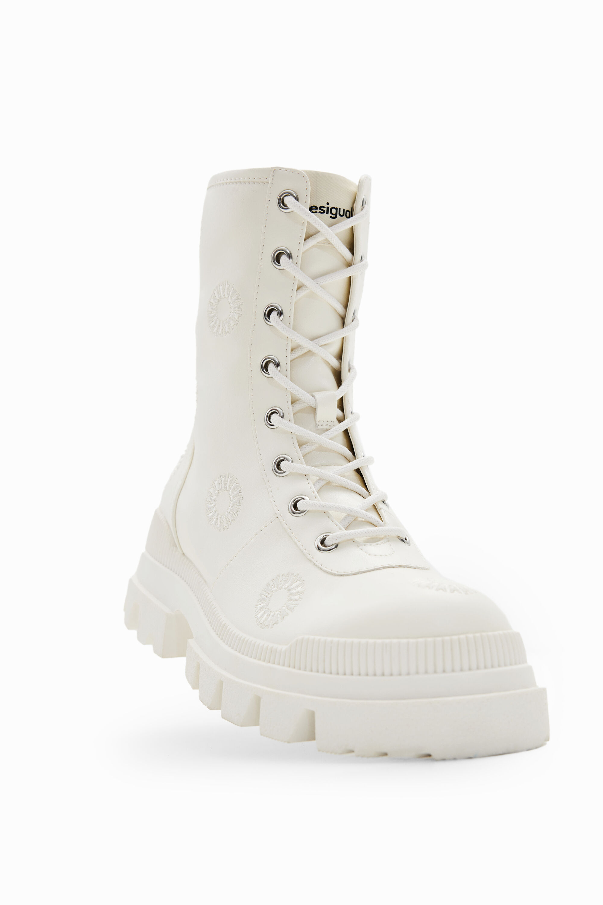 Bottes track broderies