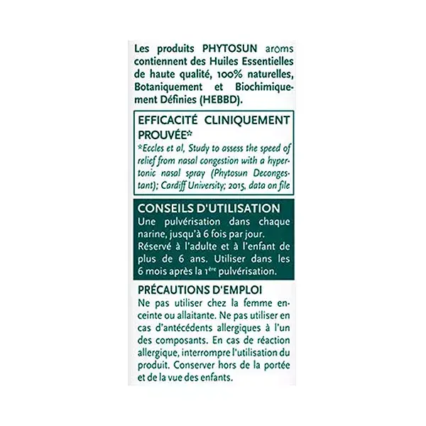 Spray Nasal Descongestionante Phytosun Arôms 20ml
