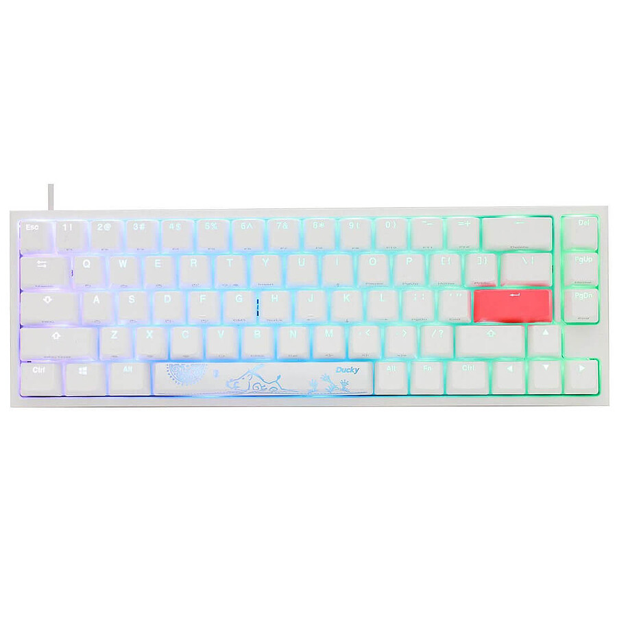 Ducky Channel One 2 SF RGB - Blanc - Cherry MX Black