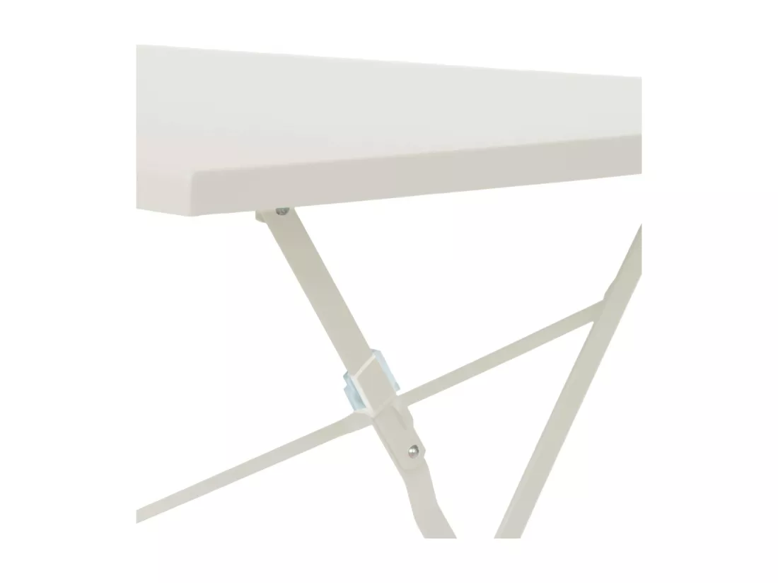 Table de jardin bistrot pliante métal + 4 assises 110 x 70cm. avec quatre chaises pliantes. acier thermolaqué