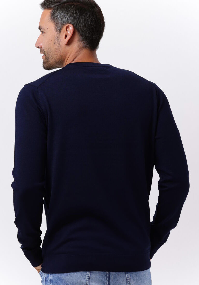 SELECTED HOMME donkerblauwe selected homme trui slhtown merino coolmax knit crew