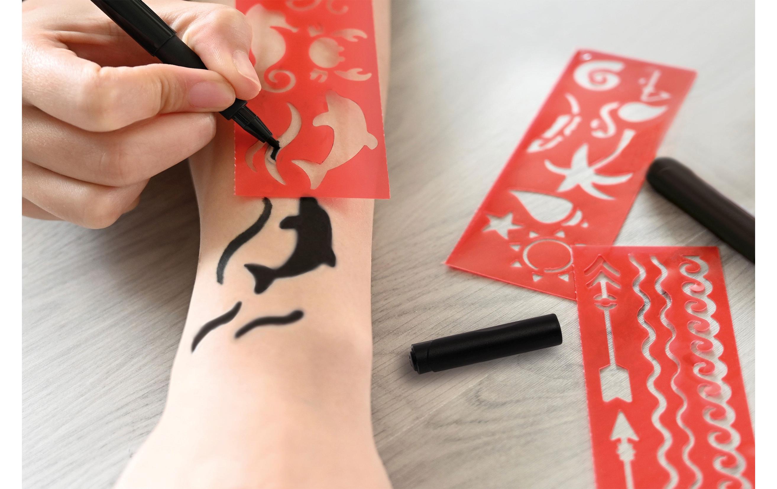 Tattoostift inkl. Schablonen, 2 StückStifte für den Tattoo-Trend