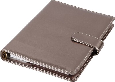 Kalender - Str. 19X23,5X4 CM - Ringordner - Mørk Grå Metallic - 1 Stk