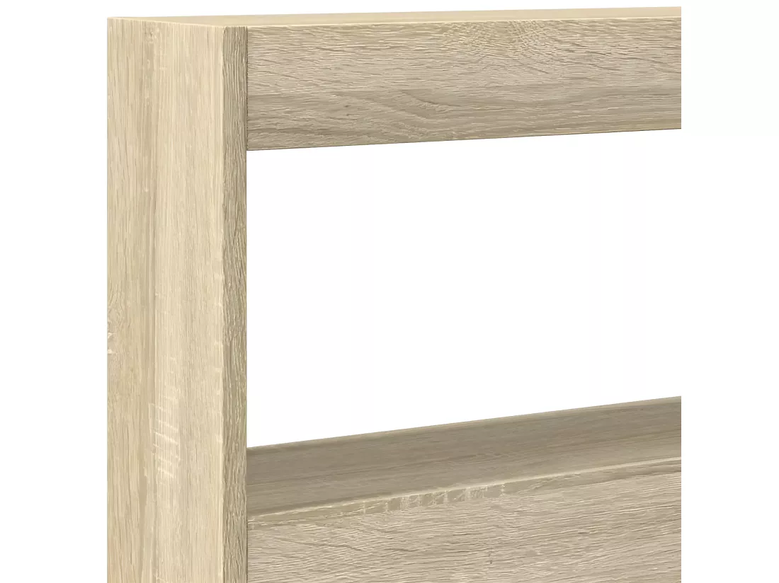 Armoire tête de lit avec LED chêne sonoma 160x17x102 cm