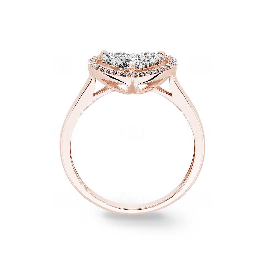 Verlobungsring 750/18 K Roségold mit Diamanten 0.51 ct H/si by CHRISTIAN