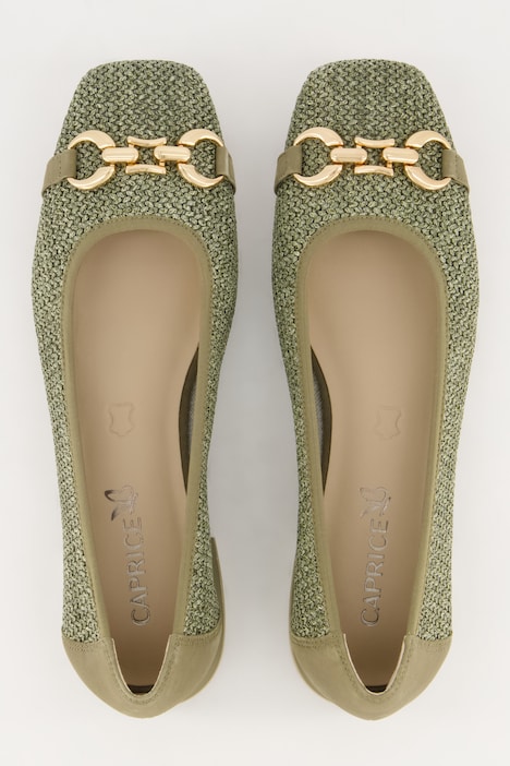 Caprice Ballerinas, Flechtoptik, Zierspange, Weite G