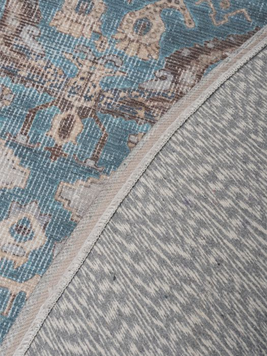 Vloerkleed Karaca - Blue 03 Rond ø120 cm