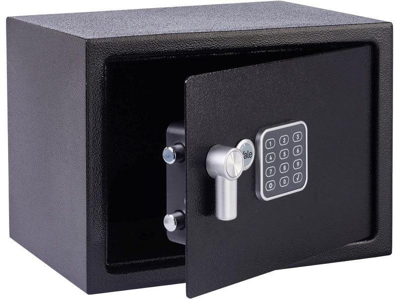 Yale Möbeltresor Value Safe M, 16.3 l, Schwarz Tresor mit Tastenfeld und LED-Anzeige