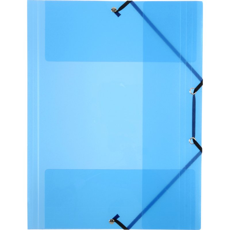 Chemise à Elastique 3 Rabats A4 Polypropylene Propyglass Bleu - VIQUEL - 32 x 23 x 1,5 cm