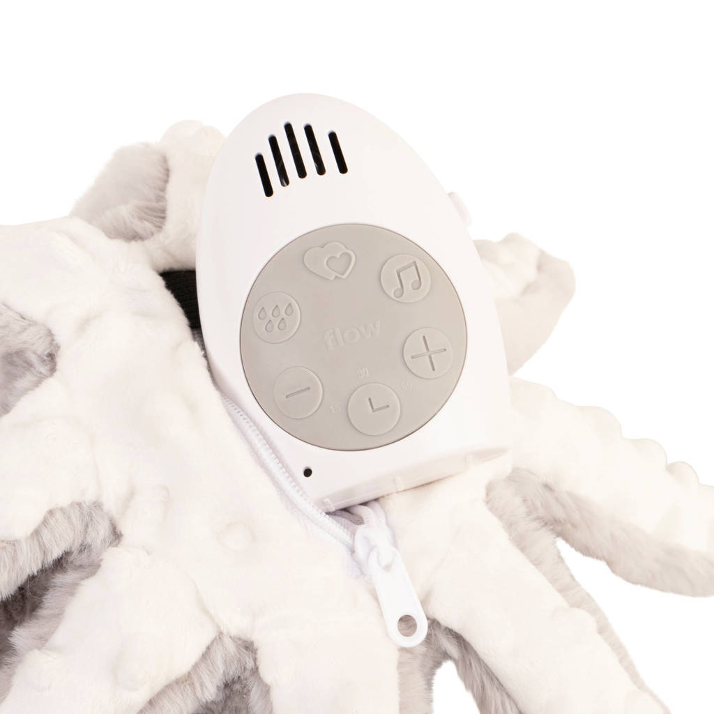 hartslagknuffel olly octopusgrijs - knuffel 24 cm