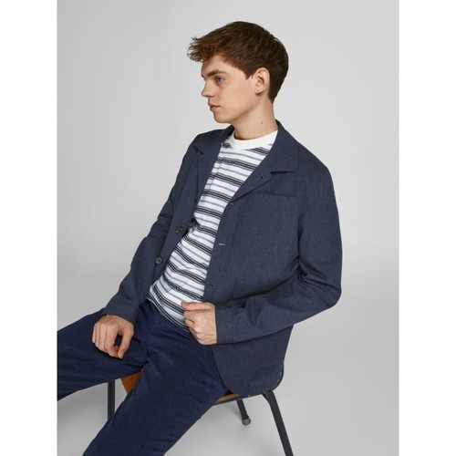 Jack & Jones - 12202812 LINEN HYBRID BLAZER-DARK NAVY Azul
