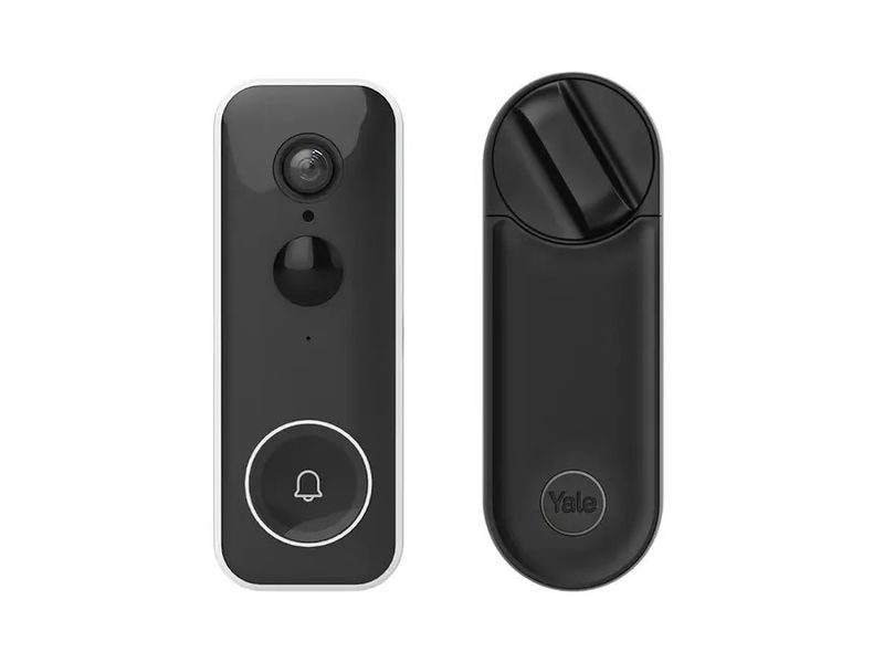 Yale Linus L2 Smart Lock VD-Kit, Schwarz Intelligentes Türschloss mit Smart Video Doorbell inklusive