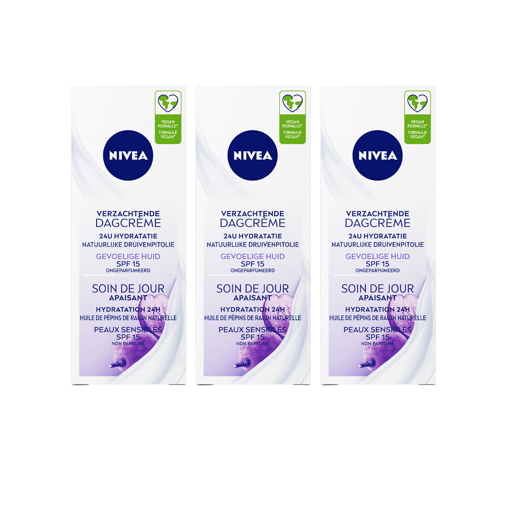 3x Nivea Dagcrème Verzachtend SPF 1550 ml