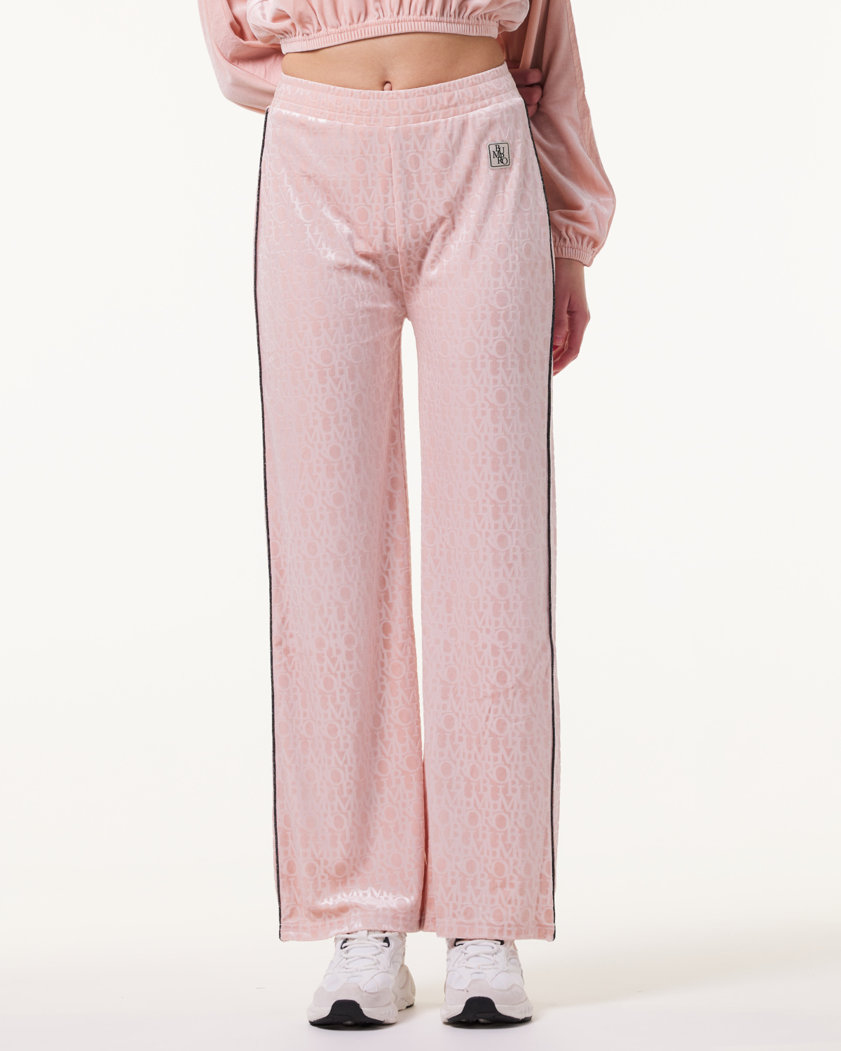 Bumpro Logomania Velour Pants Pink Evening