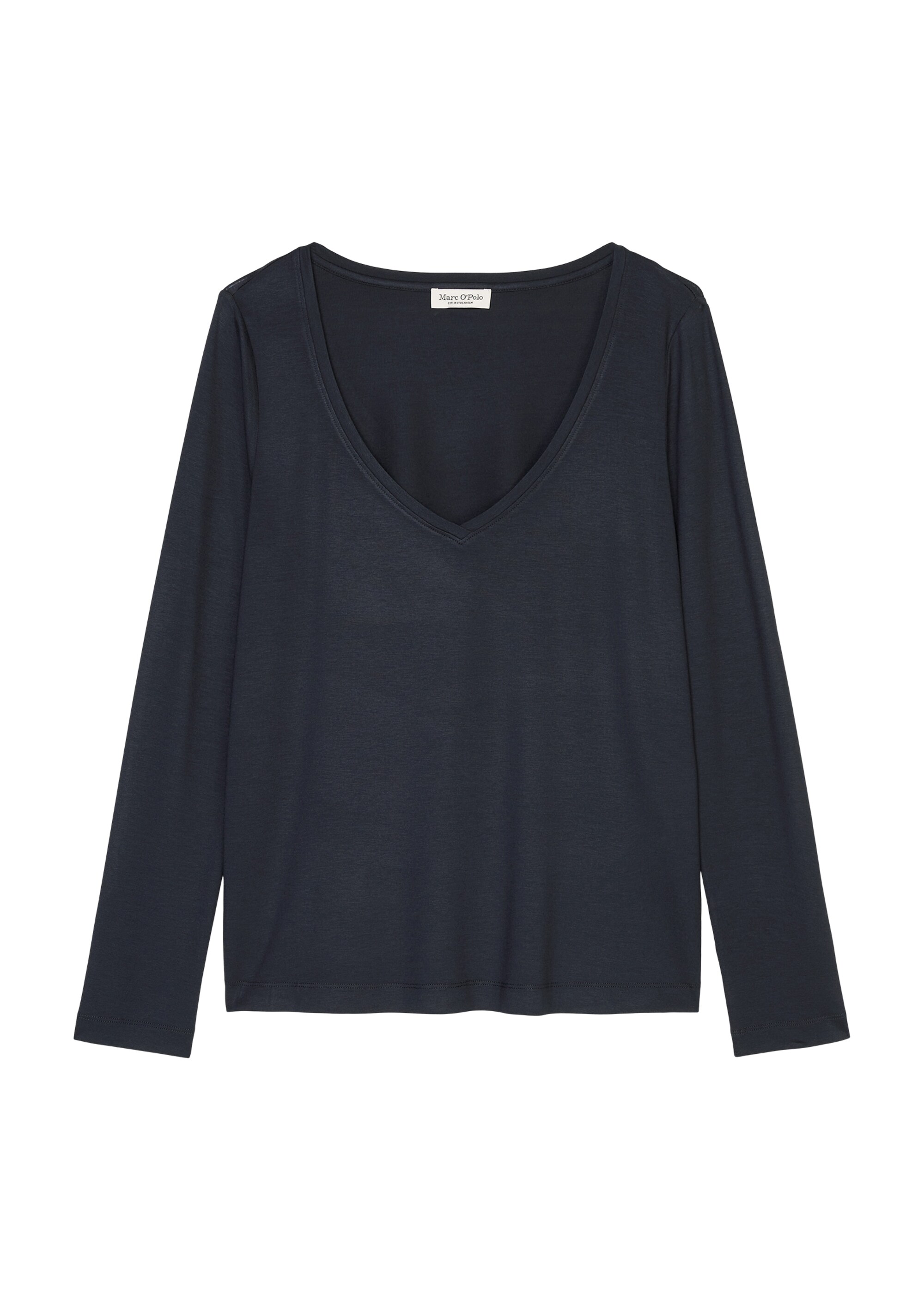 V-Neck-Longsleeve loose aus LENZING™ ECOVERO™