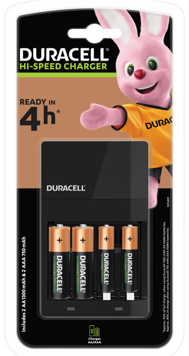 Duracell oplader til AA- og AAA-batterier