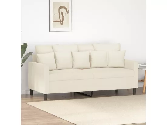 Canapé à 2 places Crème 140 cm Velours