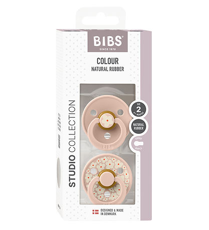 BIBS Colour Schnuller - 2er-Pack - Gr. 2 - Rund - Jasmin - Blush